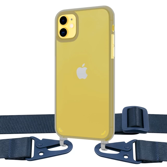 Чехол Upex Crossbody Protection Case для iPhone 11 Dark with Midnight Blue Hook (UP81144)