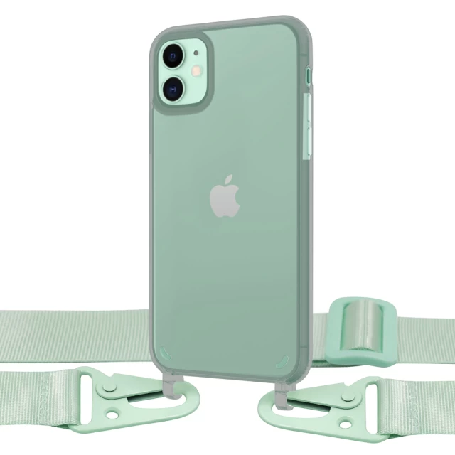 Чехол Upex Crossbody Protection Case для iPhone 11 Dark with Green Hook (UP81147)
