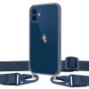 Чехол Upex Crossbody Protection Case для iPhone 12 | 12 Pro Dark with Midnight Blue Hook (UP81168)