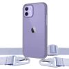 Чохол Upex Crossbody Protection Case для iPhone 12 | 12 Pro Dark with Purple Hook (UP81170)