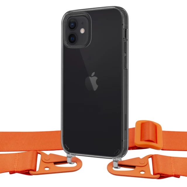 Чехол Upex Crossbody Protection Case для iPhone 12 | 12 Pro Dark with Vitamin C Hook (UP81172)