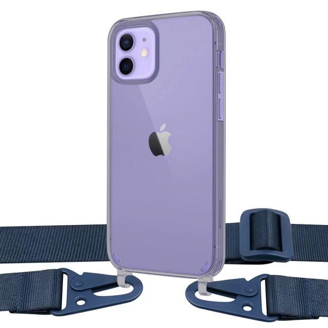 Чехол Upex Crossbody Protection Case для iPhone 12 mini Dark with Midnight Blue Hook (UP81176)