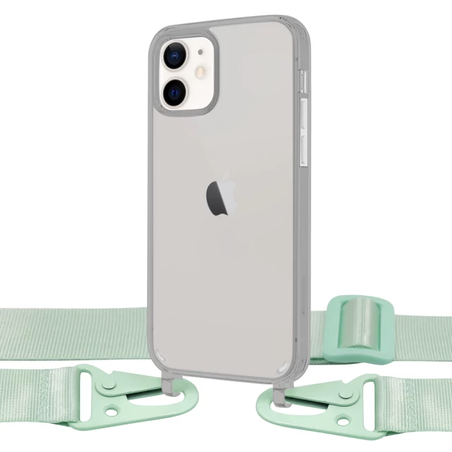 Чехол Upex Crossbody Protection Case для iPhone 12 mini Dark with Green Hook (UP81179)