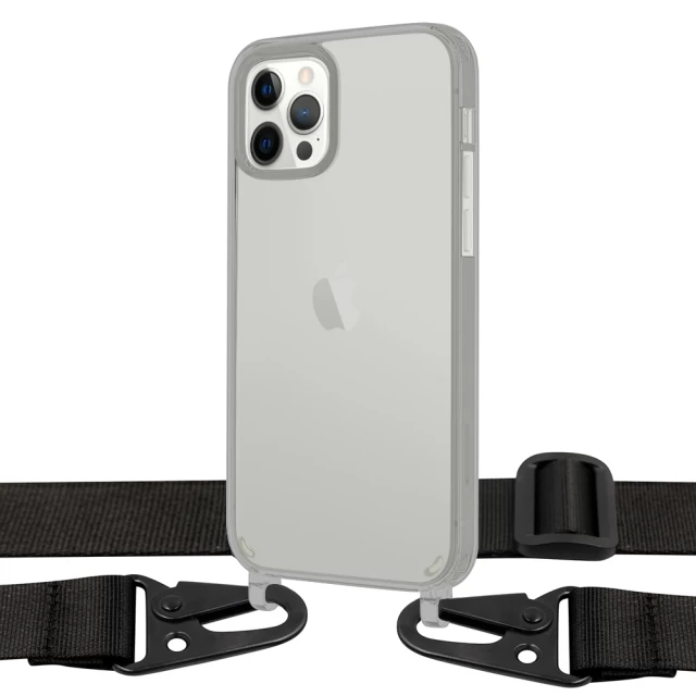 Чохол Upex Crossbody Protection Case для iPhone 12 Pro Max Dark with Black Hook (UP81181)