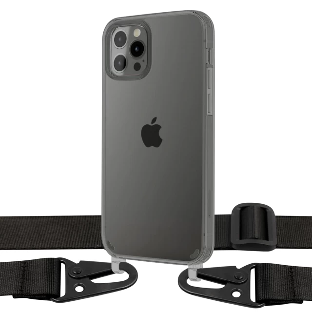 Чехол Upex Crossbody Protection Case для iPhone 12 Pro Max Dark with Black Hook (UP81181)