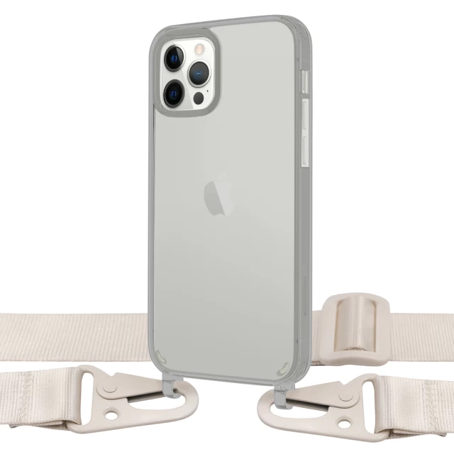 Чохол Upex Crossbody Protection Case для iPhone 12 Pro Max Dark with White Hook (UP81183)