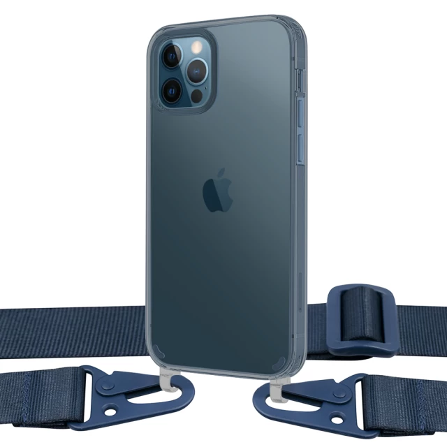 Чехол Upex Crossbody Protection Case для iPhone 12 Pro Max Dark with Midnight Blue Hook (UP81184)