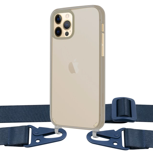 Чохол Upex Crossbody Protection Case для iPhone 12 Pro Max Dark with Midnight Blue Hook (UP81184)