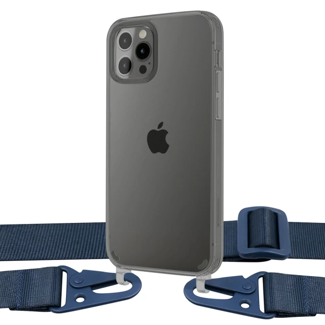 Чехол Upex Crossbody Protection Case для iPhone 12 Pro Max Dark with Midnight Blue Hook (UP81184)