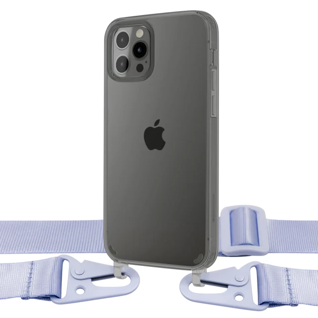 Чохол Upex Crossbody Protection Case для iPhone 12 Pro Max Dark with Purple Hook (UP81186)