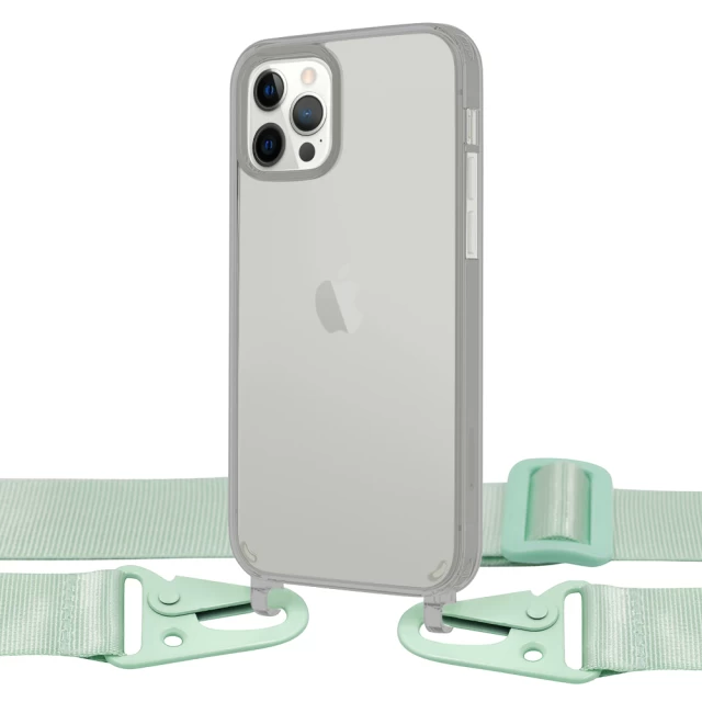 Чехол Upex Crossbody Protection Case для iPhone 12 Pro Max Dark with Green Hook (UP81187)