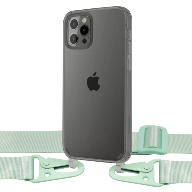 Чохол Upex Crossbody Protection Case для iPhone 12 Pro Max Dark with Green Hook (UP81187)