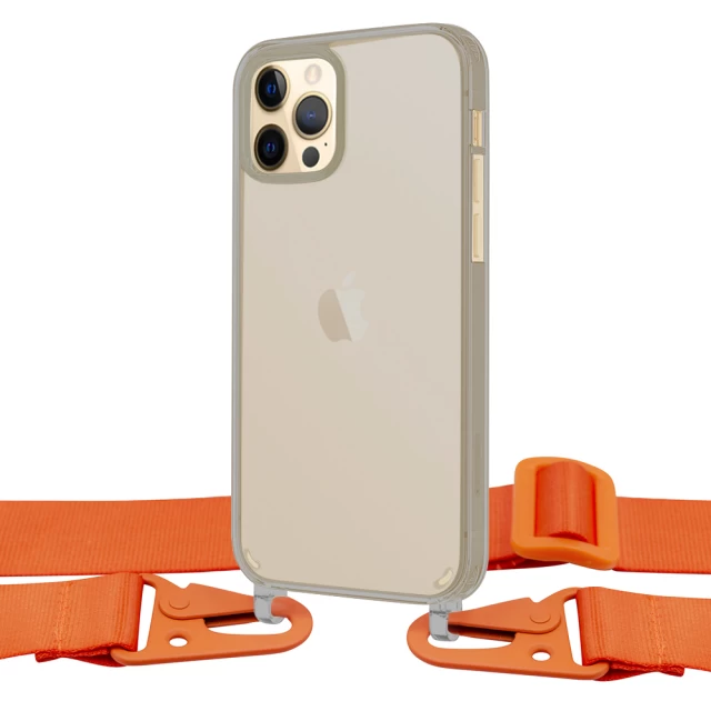 Чехол Upex Crossbody Protection Case для iPhone 12 Pro Max Dark with Vitamin C Hook (UP81188)