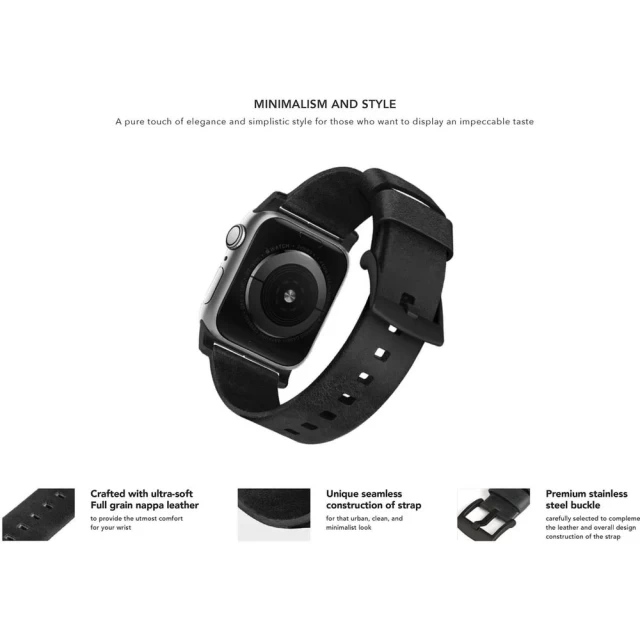 Ремінець Uniq Mondain для Apple Watch 49 | 45 | 44 | 42 mm Sand Beige (Uniq-44MM-MONBEG)
