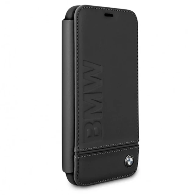 Чехол-книжка BMW для iPhone XS Max Signature Black (BMFLBKI65LLSB)