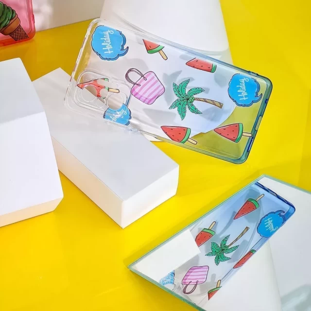 Чехол WAVE Sweet & Acid Case для Xiaomi Redmi Note 10 | Note 10S White Blue Palm (2001000380954)