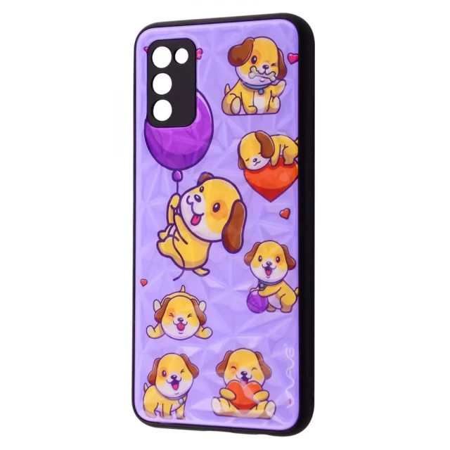 Чехол WAVE Majesty Case для Samsung Galaxy A03s (A037F) Happy Dog Light Purple (2001000515516)