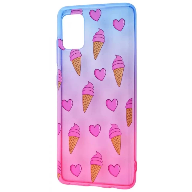 Чехол WAVE Sweet & Acid Case для Samsung Galaxy A51 (A515F) Blue Pink Ice Cream (2001000378104)