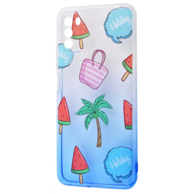 Чохол WAVE Sweet & Acid Case для Xiaomi Poco M3 White Blue Palm (2001000373420)