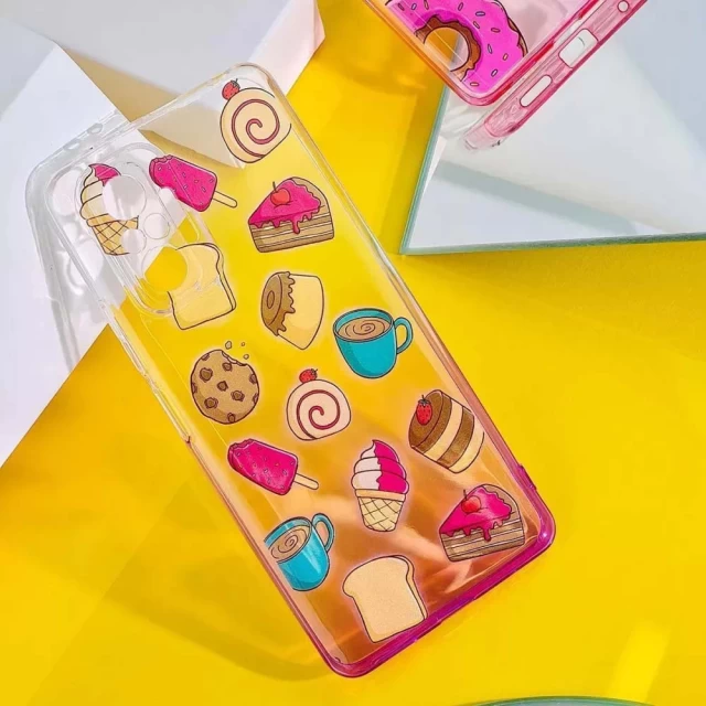 Чехол WAVE Sweet & Acid Case для Xiaomi Redmi Note 10 Pro White Pink Donut (2001000380909)