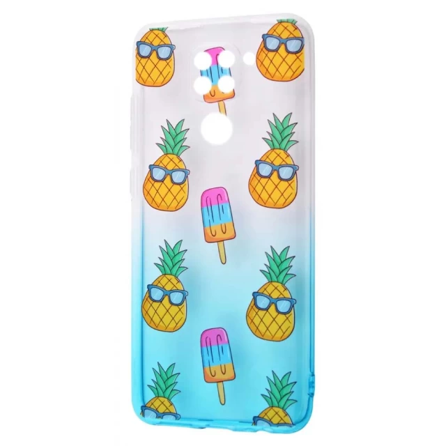 Чохол WAVE Sweet & Acid Case для Xiaomi Redmi Note 9 White Turquoise Pineapple (2001000373680)