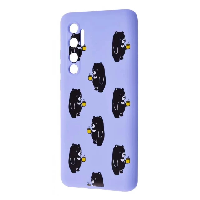 Чехол WAVE Fancy Case для Xiaomi Mi Note 10 Lite Bears With Tea Light Purple (2001000279456)
