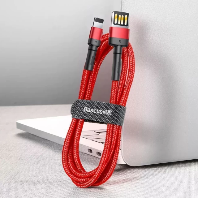 Кабель Baseus Cafule Special Edition USB-A to Lightning 1m Black/Red (CALKLF-G91)