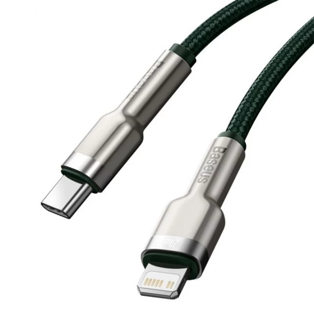 Кабель Baseus Cafule Metal PD USB-C to Lightning 1m Green (CATLJK-A06)