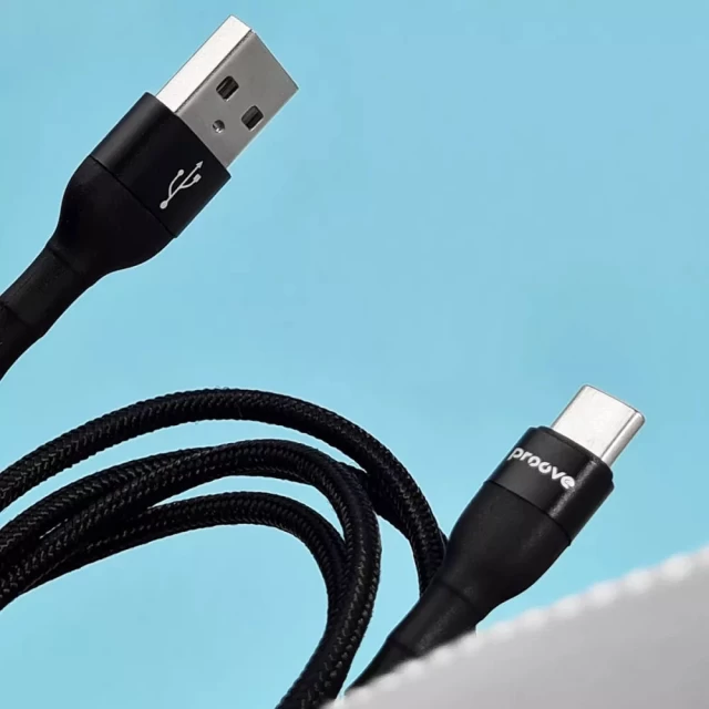 Кабель Proove Weft USB-A to USB-C 1m Black (6900111991058)