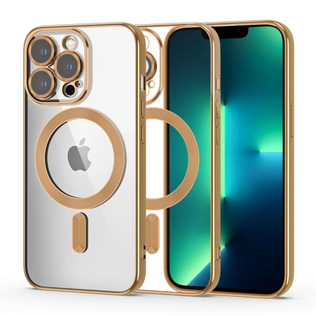 Чехол Tech-Protect MagShine для iPhone 13 Pro Gold with MagSafe (9490713935514)