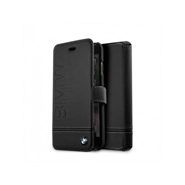 Чехол BMW Leather Book Case для iPhone SE 2022/SE 2020 | 8 | 7 Black (BMFLBKI8LLSB)