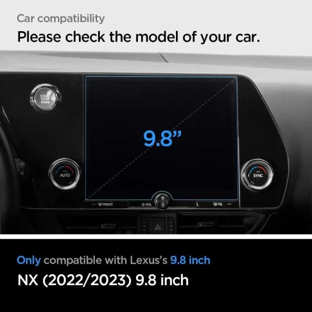 Захисне скло Spigen GLAS.tR SLIM для Lexus NX 9.8
