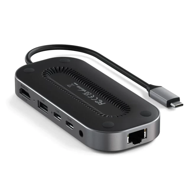 USB-хаб Satechi Multiport Adapter USB4 to 2xUSB-C/Ethernet/HDMI/3.5mm Mini Jack Space Gray (ST-U4MGEM)