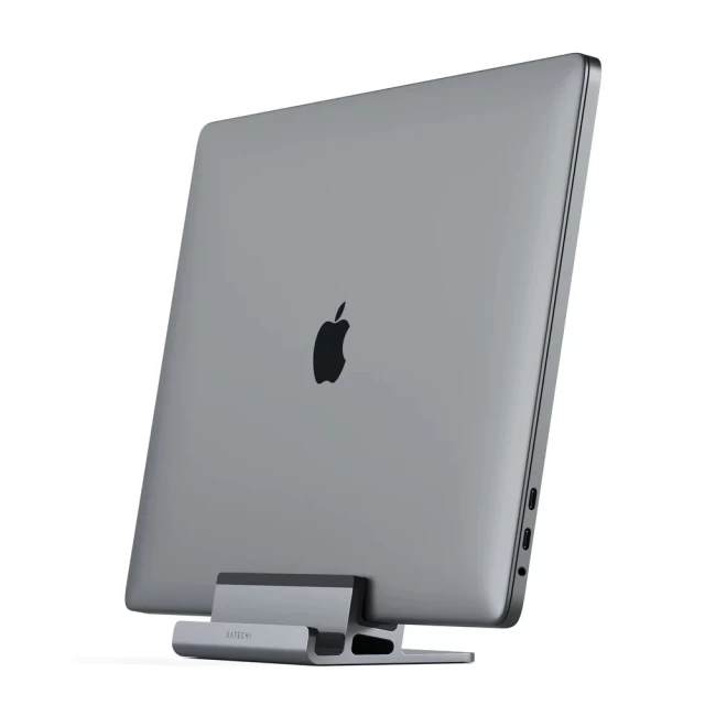 Подставка Satechi Aluminum Dual Vertical Laptop Stand для iPhone | iPad | MacBook Space Gray (ST-ADVSM)