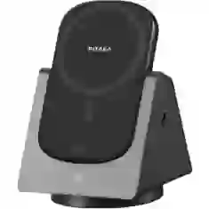 Беспроводное зарядное устройство Pitaka MagEZ Slider 2 3-in-1 7.5W Twill Black Grey with MagSafe (SL2301)