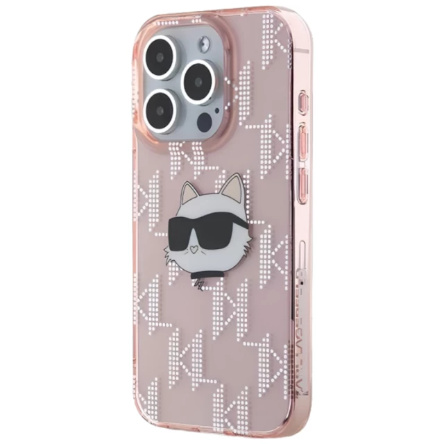 Чехол Karl Lagerfeld IML Choupette Head & Monogram для iPhone 13 | 13 Pro Pink (KLHCP13LHKLPCHP)