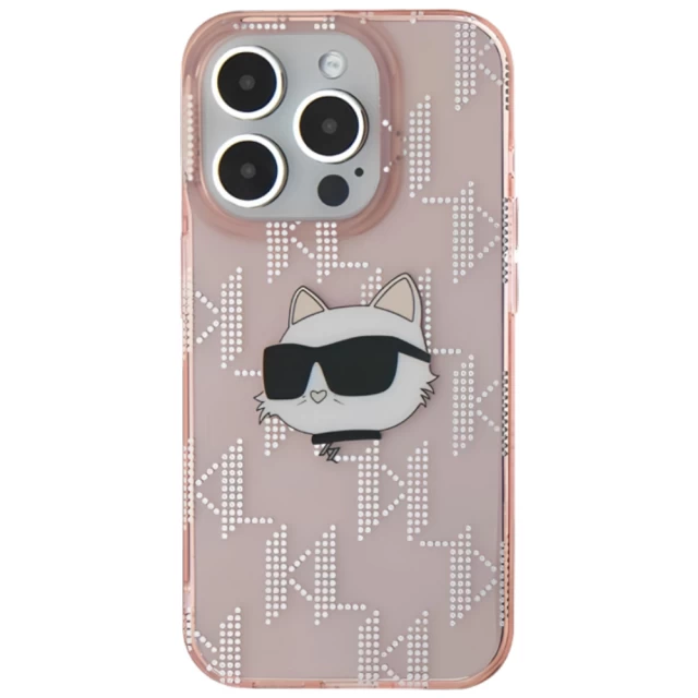 Чехол Karl Lagerfeld IML Choupette Head & Monogram для iPhone 13 | 13 Pro Pink (KLHCP13LHKLPCHP)