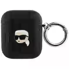 Чохол для навушників Karl Lagerfeld Monogram Karl Head для AirPods 2 | 1 Black (KLA2PGKIPK)