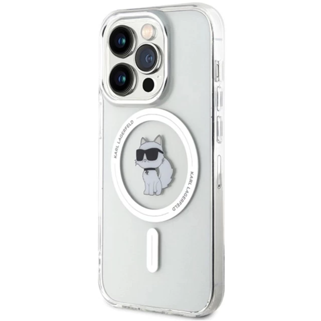 Чохол Karl Lagerfeld IML Choupette для iPhone 14 Pro Transparent with MagSafe (KLHMP14SHFCCNOT)