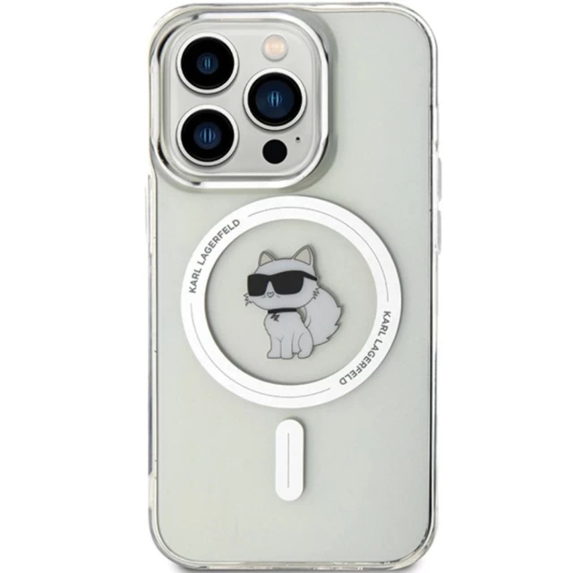 Чохол Karl Lagerfeld IML Choupette для iPhone 14 Pro Transparent with MagSafe (KLHMP14SHFCCNOT)