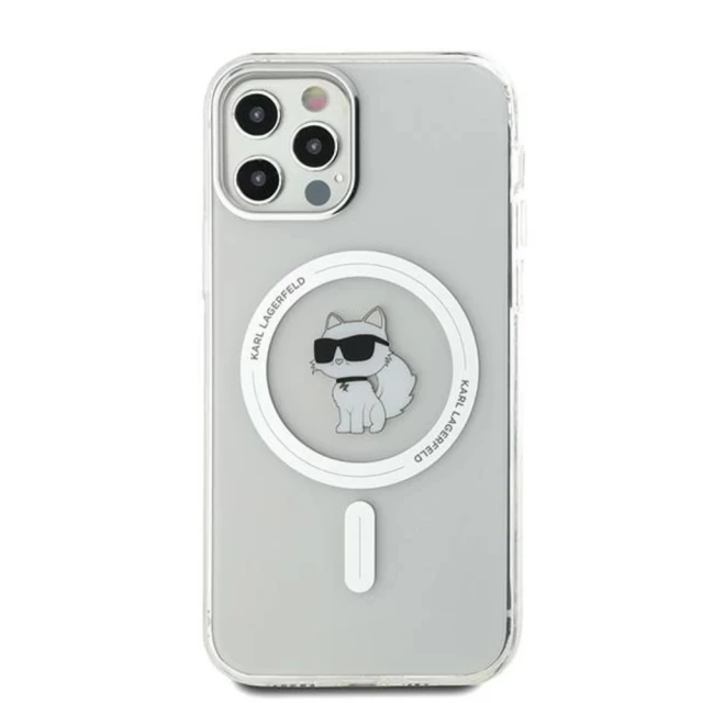 Чехол Karl Lagerfeld IML Choupette для iPhone 12 | 12 Pro Transparent with MagSafe (KLHMP12MHFCCNOT)