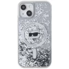 Чехол Karl Lagerfeld Liquid Glitter Choupette Head для iPhone 15 | 14 | 13 Transparent with MagSafe (KLHMP15SLGCHSGH)