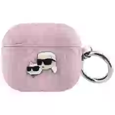 Чохол для навушників Karl Lagerfeld Monogram Karl & Choupette Head для AirPods 3 Pink (KLA3PGKCPP)