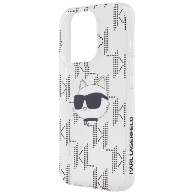 Чехол Karl Lagerfeld IML Choupette Head & Monogram для iPhone 15 Pro Transparent (KLHCP15LHKLPCHT)