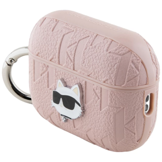 Чехол для наушников Karl Lagerfeld Monogram Choupette Head для AirPods Pro 2 Pink (KLAP2PGCHPP)