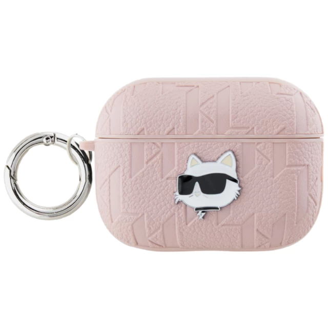 Чехол для наушников Karl Lagerfeld Monogram Choupette Head для AirPods Pro 2 Pink (KLAP2PGCHPP)