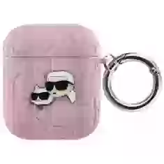 Чехол для наушников Karl Lagerfeld Monogram Karl & Choupette Head для AirPods 2 | 1 Pink (KLA2PGKCPP)