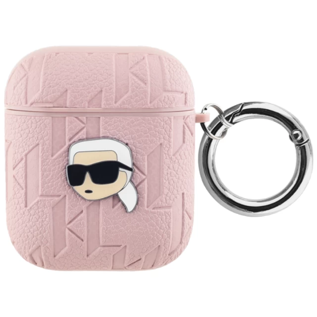 Чохол для навушників Karl Lagerfeld Monogram Karl Head для AirPods 2 | 1 Pink (KLA2PGKIPP)