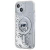 Чехол Karl Lagerfeld Liquid Glitter Karl Head для iPhone 15 | 14 | 13 Transparent with MagSafe (KLHMP15SLGKISGH)