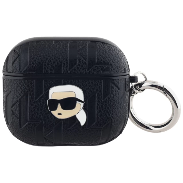 Чохол для навушників Karl Lagerfeld Monogram Karl Head для AirPods 3 Black (KLA3PGKIPK)